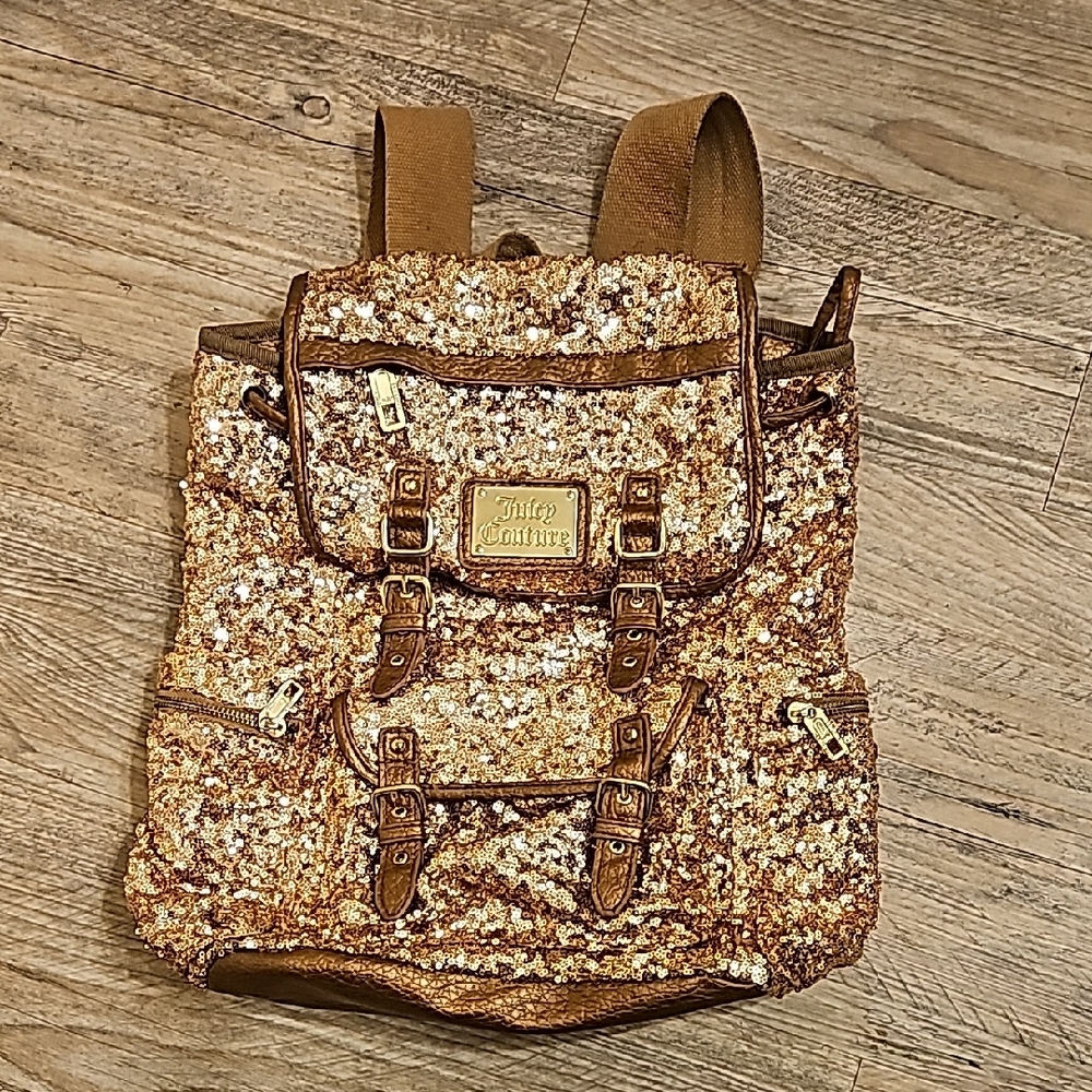 Juicy Couture Sparkling Gold Backpack